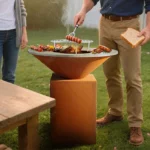 Modern Outdoor Camping Corten Steel Fire BBQ Grill for Commercial Use