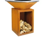 Hotels Fire Table Corten Steel Charcoal Grill for Bbq Cast Iron Stove Wood Burning Corten Korean Bbq Stove