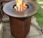 Hotels Fire Table Corten Steel Charcoal Grill for Bbq Cast Iron Stove Wood Burning Corten Korean Bbq Stove