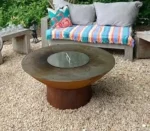 Backyard Home Corten Steel Fireplace Grill, Large Charcoal Grills, Charcoal Barbeque Grill