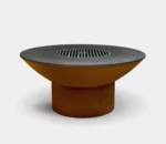 Backyard Home Corten Steel Fireplace Grill, Large Charcoal Grills, Charcoal Barbeque Grill