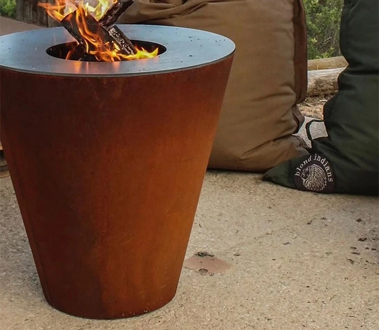 Corten Metal Korean Bbq Grill Table Restaurant, Charcoal Bbq Grill Smoker, Charcoal Grill