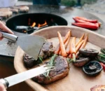 Corten Metal Korean Bbq Grill Table Restaurant, Charcoal Bbq Grill Smoker, Charcoal Grill