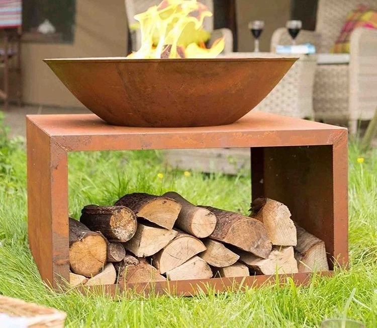 Custom Logo Eco Friendly Corten Steel Charcoal BBQ Grill-Heavy Duty Outdoor Warming Grill with Oxygen Depletion Safety Device