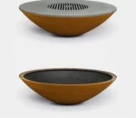 Modern Design Corten Steel Eco-Friendly Heavy Duty Outdoor Charcoal BBQ Grill Firewood Ready Heat Table