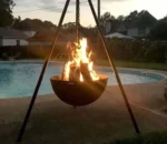 Outdoor BBQ Large Hanging Customized Design Fire Bowl Cauldron Fire Pit