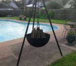 Outdoor BBQ Large Hanging Customized Design Fire Bowl Cauldron Fire Pit