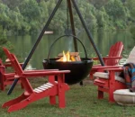 Outdoor BBQ Large Hanging Customized Design Fire Bowl Cauldron Fire Pit