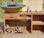 GN-BBQ Corten Bbq Grills Corten Steel BBQ Firepit Grill