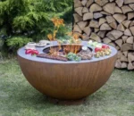 Natural Rusted GN-BBQ-208 Grill Plancha Corten Steel BBQ Grills