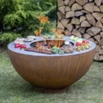 Natural Rusted GN-BBQ-208 Grill Plancha Corten Steel BBQ Grills