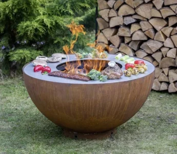 Natural Rusted GN-BBQ-208 Grill Plancha Corten Steel BBQ Grills