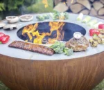 Natural Rusted GN-BBQ-208 Grill Plancha Corten Steel BBQ Grills