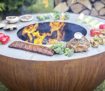 Natural Rusted GN-BBQ-208 Grill Plancha Corten Steel BBQ Grills