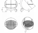Factory Directly GN-BBQ-215-L Outdoor Metal Garden Corten Steel BBQ