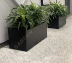 Corten Steel Rectangular Garden Planter Flower Pot Eco-Friendly & Corrosion Resistant Modern Minimalist Outdoor Planter