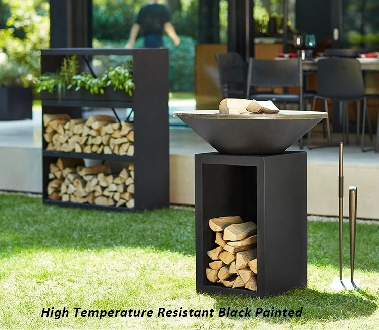 Corten Steel Barbeque Charcoal Metal Fire Pit Corten Steel Barbecue Grill Brazier Durable BBQ Grills