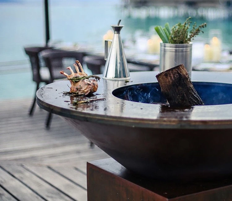 Corten Steel Barbeque Charcoal Metal Fire Pit Corten Steel Barbecue Grill Brazier Durable BBQ Grills