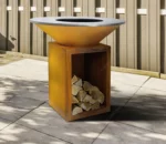 Home Garden Outdoor Camping Corten Steel Wood Burning Metal Outdoor BBQ Table Fire Pit