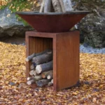 Home Garden Outdoor Camping Corten Steel Wood Burning Metal Outdoor BBQ Table Fire Pit