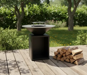 Barbeque Charcoal Outdoor Cooking Smoker Corten Steel Barbecue Grill for BBQ Party