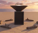 Barbeque Charcoal Outdoor Cooking Smoker Corten Steel Barbecue Grill for BBQ Party