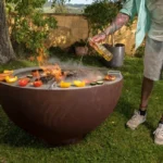 New Design Patented Barbeque Charcoal Grill Outdoor Item GN-BBQ-212 Corten Steel BBQ Grills