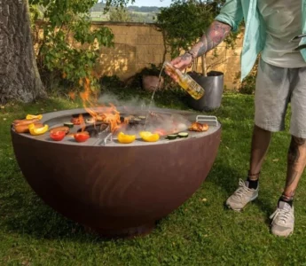 New Design Patented Barbeque Charcoal Grill Outdoor Item GN-BBQ-212 Corten Steel BBQ Grills