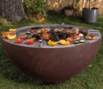 New Design Patented Barbeque Charcoal Grill Outdoor Item GN-BBQ-212 Corten Steel BBQ Grills