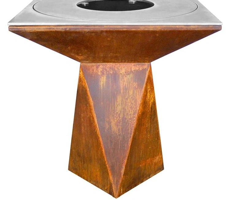 Hot Sale Modern Design Outdoor Rusty Metal BBQ Grills in Corten Steel