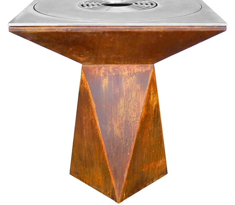 Hot Sale Modern Design Outdoor Rusty Metal BBQ Grills in Corten Steel
