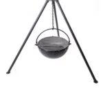 Cast Iron Corten Detachable Charcoal BBQ Balcony Fire Bowl Swivel Grill Designs Burner Hanging Brazier Fire Pit