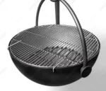 Cast Iron Corten Detachable Charcoal BBQ Balcony Fire Bowl Swivel Grill Designs Burner Hanging Brazier Fire Pit