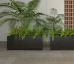 Corten Steel Rectangular Garden Planter Flower Pot Eco-Friendly & Corrosion Resistant Modern Minimalist Outdoor Planter