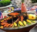 Modern Durable Barbecue Charcoal Grill Bbq Grills Outdoor Corten Steel Bbq Grill