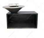 Camping Barbecue Grills Garden Wood Fired Smoker Custom Large Barbeque Charcoal Brazier Outdoor Kitchen Corten Steel BBQ Grill