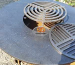 Camping Barbecue Grills Garden Wood Fired Smoker Custom Large Barbeque Charcoal Brazier Outdoor Kitchen Corten Steel BBQ Grill
