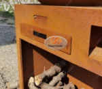Camping Barbecue Grills Garden Wood Fired Smoker Custom Large Barbeque Charcoal Brazier Outdoor Kitchen Corten Steel BBQ Grill