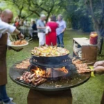 Outdoor Corten Steel European BBQ Grill Metal Barbecue Pit