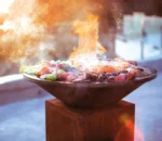 Corten Steel Metal Bbq Outdoor for Backyard Rusted Bbq Grill