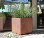 Custom Outdoor Corten Steel Planter Box-10 Pcs Eco-Friendly Modern Design Flower Pots for Home & Garden
