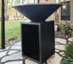 Modern Outdoor Heavy-Duty BBQ Grill Corten Steel Iron Fire Pit with Rust Effect Brazier Bbq Pit