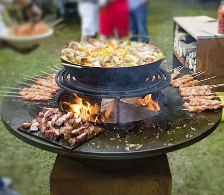 Rust Corten Steel Fire Pit Heavy Duty Bbq Heavy Duty Bbq Fire Pit Bbq Grill