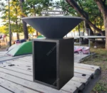 Bbq Corten Steel Bbq Rusty Corten Steel Fire Pits With Log Store Steel Bowl Fire Pit Corten Bbq