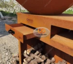 Outdoor Portable Charcoal Barbeque Grill with Powder Coated Steel Construction Trolley Thermometer for 3-5 People