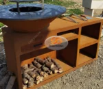 Corten Fire Pit Propane Homemade Charcoal Grill Rottiserie Grill Charcoal