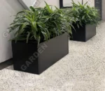 Corten Steel Rectangular Garden Planter Flower Pot Eco-Friendly & Corrosion Resistant Modern Minimalist Outdoor Planter