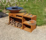 Corten Camping Fire Pit Bbq Grill Large Outdoor Corten Steel Bbq Grills Corten Steel Grill Bbq