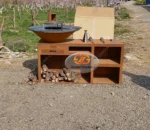 Corten Camping Fire Pit Bbq Grill Large Outdoor Corten Steel Bbq Grills Corten Steel Grill Bbq