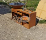 Outdoor Rust Corten Steel Bbq Grills Corten Steel Bbq Fire Pit Corten Outdoor Bbq